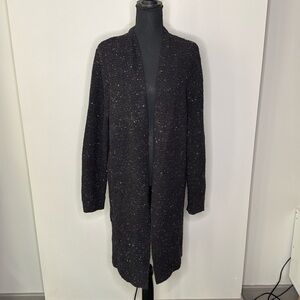 Old Navy Knit Long Open Front Cardigan Sweater in Black Women's Size XL